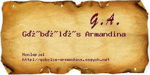 Göbölös Armandina névjegykártya